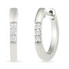 Thumbnail Image 1 of KAY Lab-Grown Diamonds 3-Stone Hoop Earrings 1/20 ct tw Sterling Silver