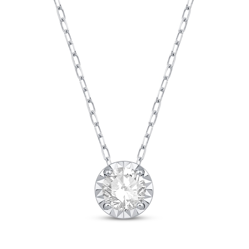 Main Image 2 of KAY Lab-Grown Diamonds Round-Cut Solitaire Necklace & Stud Earrings Gift Set 1 ct tw Sterling Silver