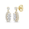 Thumbnail Image 1 of KAY Lab-Grown Diamonds Moval Old-Cut Dangle Earrings 1 ct tw 10K Yellow Gold