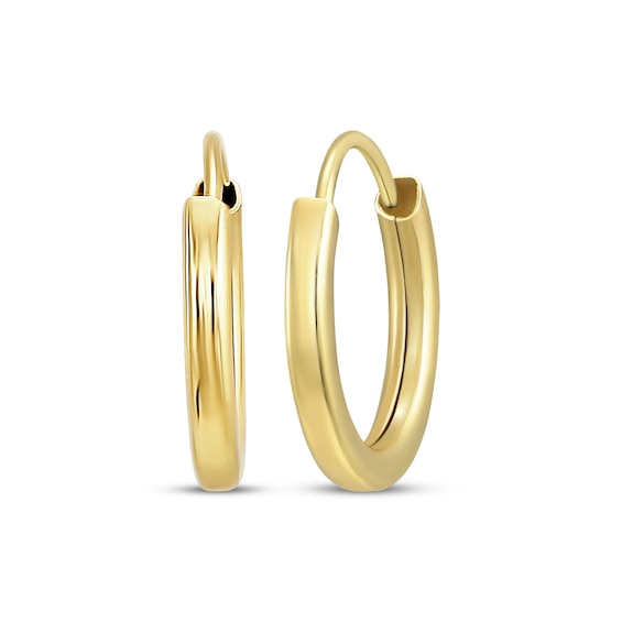 Hoop Earrings 12mm 10K Yellow Gold