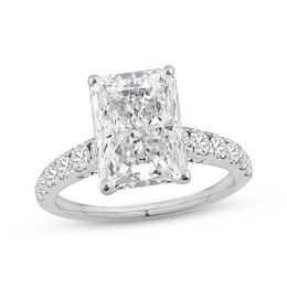 Now + Forever Certified Lab-Grown Diamonds Radiant-Cut Engagement Ring 4-3/4 ct tw Platinum