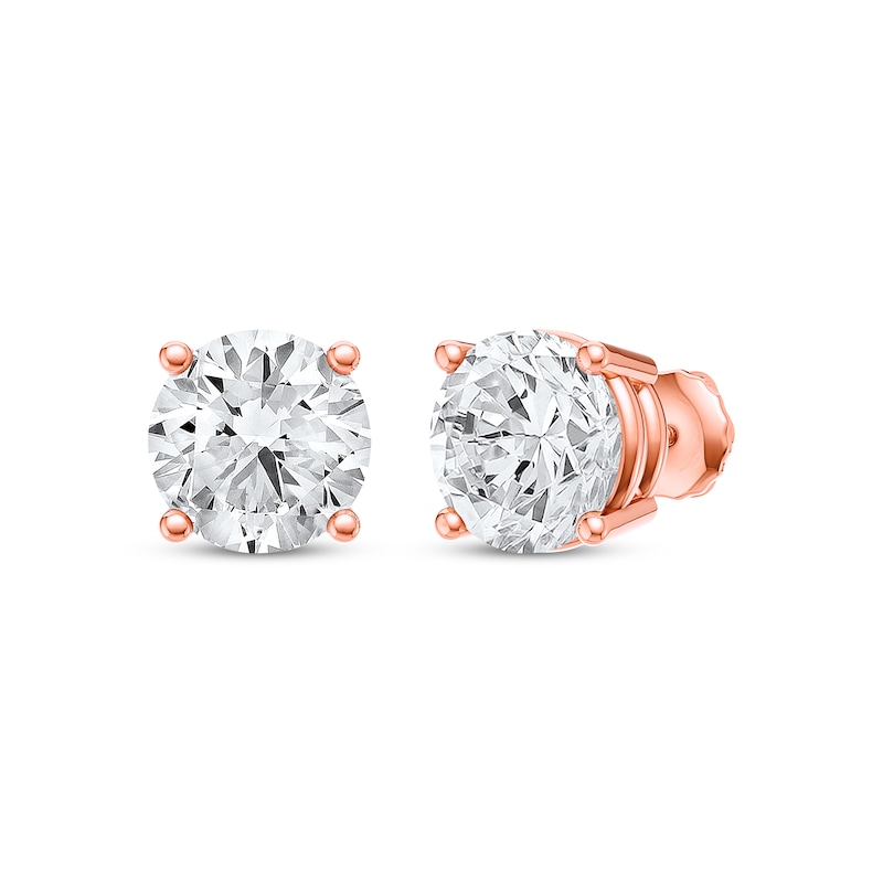 Main Image 1 of KAY Lab-Grown Diamonds Certified Round-Cut Solitaire Stud Earrings 6 ct tw 14K Rose Gold (F/VS2)