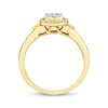 Thumbnail Image 3 of Now + Forever Multi-Diamond Cushion Halo Engagement Ring 1/3 ct tw 10K Yellow Gold