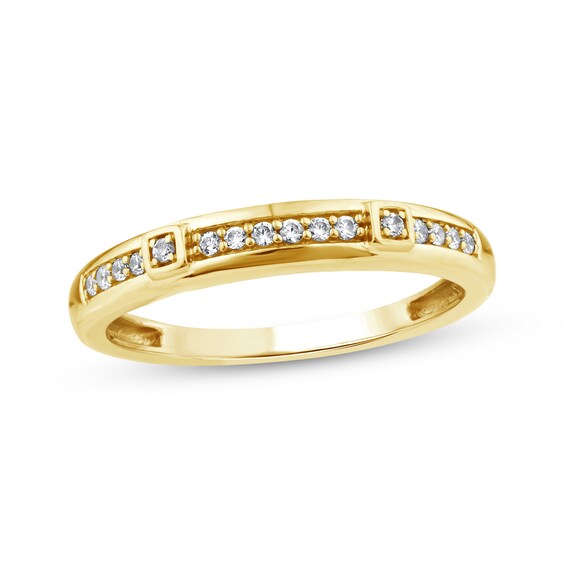 Now + Forever Diamond Wedding Band 1/10 ct tw 10K Yellow Gold