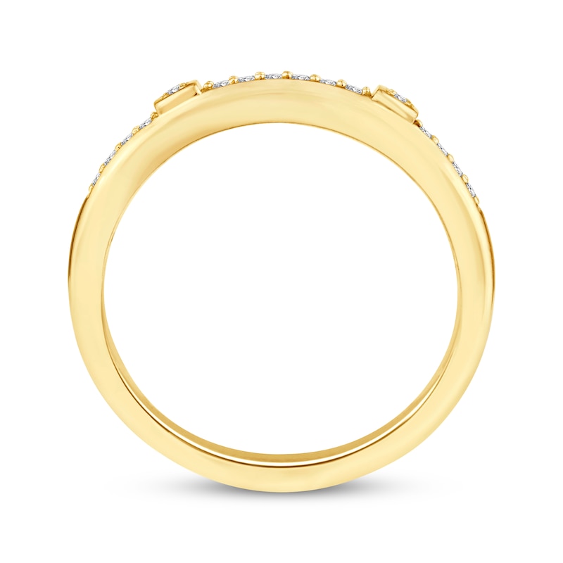 Main Image 3 of Now + Forever Diamond Wedding Band 1/10 ct tw 10K Yellow Gold