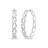 Diamond Twist Hoop Earrings 2 ct tw 10K White Gold
