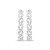 Diamond Twist Hoop Earrings 2 ct tw 10K White Gold