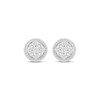 Thumbnail Image 1 of Men's Multi-Diamond Chain Link Accent Circle Stud Earrings 1 ct tw 10K Yellow Gold