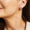 Thumbnail Image 2 of Disney Treasures Coco Garnet & Diamond Sugar Skull Earrings 1/10 ct tw Sterling Silver & 10K Rose Gold