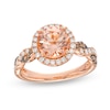 Thumbnail Image 1 of Le Vian Chocolate Twist Morganite Ring 3/8 ct tw Diamonds 14K Strawberry Gold