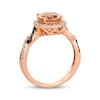 Thumbnail Image 2 of Le Vian Chocolate Twist Morganite Ring 3/8 ct tw Diamonds 14K Strawberry Gold