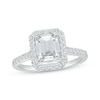 Thumbnail Image 1 of Emerald & Round-Cut White Lab-Created Sapphire &quot;Vacation&quot; Ring Sterling Silver
