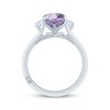 Thumbnail Image 3 of Monique Lhuillier Bliss Radiant-Cut Light Amethyst & Diamond Engagement Ring 1/4 ct tw 14K White Gold
