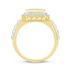 Thumbnail Image 3 of Men's Baguette & Round-Cut Multi-Diamond Center Greek Key Ring 1 ct tw 10K Yellow Gold