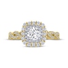 Thumbnail Image 3 of THE LEO Legacy Lab-Grown Diamond Halo Engagement Ring 1 ct tw 14K Two-Tone Gold