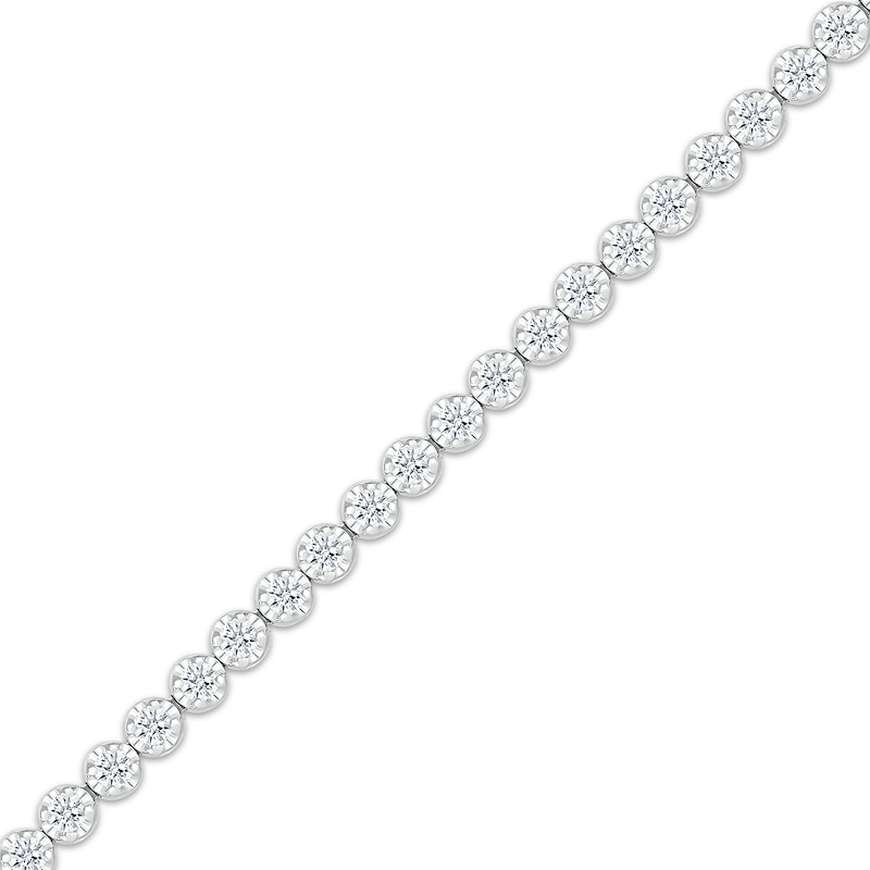 Main Image 2 of KAY Lab-Grown Diamonds Tennis Bracelet 1 ct tw 10K White Gold 7&quot;
