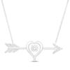 Thumbnail Image 0 of Unstoppable Love Diamond Arrow Necklace 1/8 ct tw 10K White Gold 19"