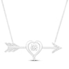 Thumbnail Image 1 of Unstoppable Love Diamond Arrow Necklace 1/8 ct tw 10K White Gold 19&quot;