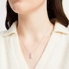 Thumbnail Image 4 of Diamond Ladder Necklace 1/2 ct tw 10K White Gold 18"