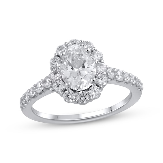 Lab-Created Diamonds by KAY Oval-Cut Engagement Ring 1-/4 ct tw 14K White Gold