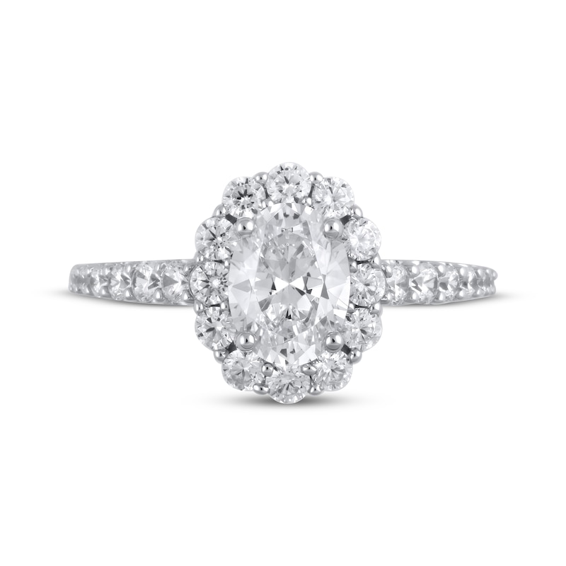 Main Image 3 of Now + Forever Lab-Grown Diamonds Oval-Cut Engagement Ring 1-3/4 ct tw 14K White Gold