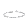 Thumbnail Image 1 of Diamond Wavy Link Bracelet 1/2 ct tw Sterling Silver 7&quot;