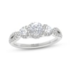 Thumbnail Image 4 of THE LEO Prisma Diamond Round-Cut Three-Stone Engagement Ring 3/4 ct tw 14K White Gold