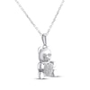 Thumbnail Image 2 of Teddy Bear Jewelry Collection Honoring St. Jude Diamond Heart Necklace 1/15 ct tw Sterling Silver 18&quot;
