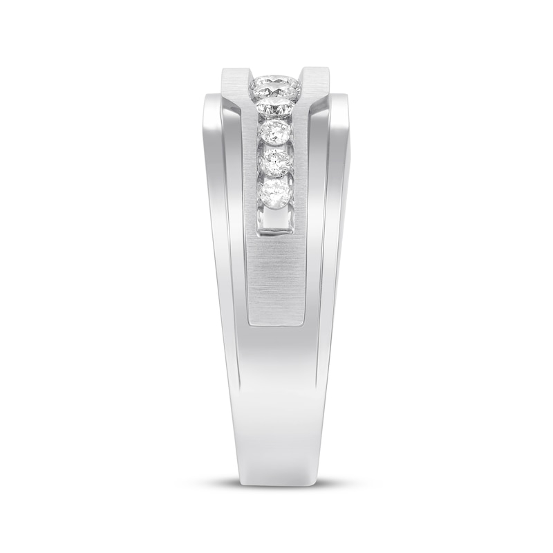 Main Image 2 of Now + Forever Men's Diamond Wedding Band 1/2 ct tw 10K White Gold