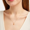 Thumbnail Image 2 of Oval-Cut Citrine & Diamond Necklace 1/20 ct tw 10K Yellow Gold