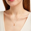 Thumbnail Image 3 of Oval-Cut Citrine & Diamond Necklace 1/20 ct tw 10K Yellow Gold