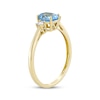 Thumbnail Image 2 of Oval-Cut Swiss Blue Topaz & Diamond Ring 1/10 ct tw 10K Yellow Gold