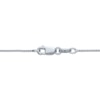 Thumbnail Image 4 of Oval-Cut Lab-Created Opal & White Lab-Created Sapphire Necklace Sterling Silver 18&quot;