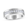 Thumbnail Image 1 of Men's THE LEO Diamond Wedding Band 1/2 ct tw 14K White Gold