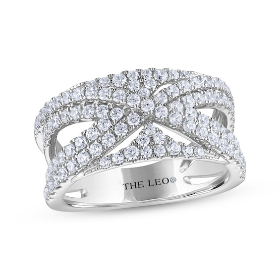 THE LEO Diamond Crossover Anniversary Band 1 ct tw 14K White Gold