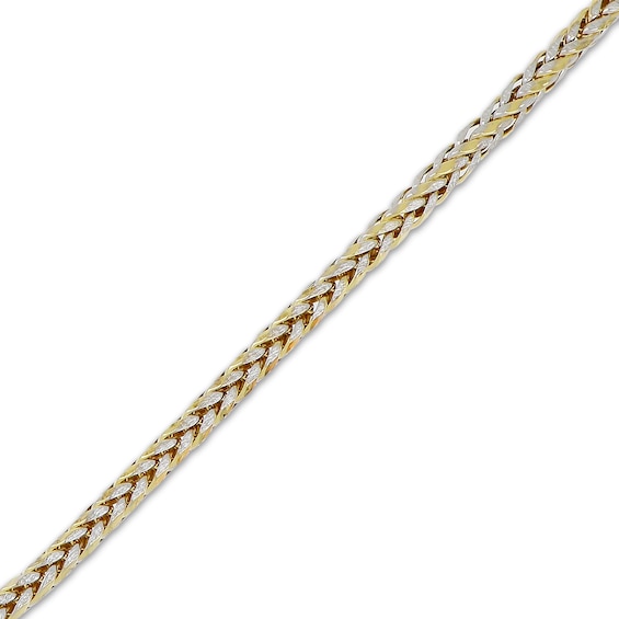 Thumbnail Image 3 of Diamond-Cut Wheat Chain Bracelet 3.5mm Hollow 10K Yellow Gold 8.5