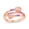 Thumbnail Image 0 of Le Vian Good Karma Morganite & Pink Sapphire Ombré Coil Ring 14K Strawberry Gold