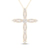Thumbnail Image 1 of Diamond Cross Necklace 3/4 ct tw 14K Yellow Gold 18"