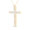 Thumbnail Image 2 of Diamond Cross Necklace 3/4 ct tw 14K Yellow Gold 18"