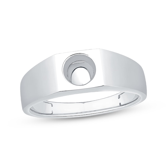Now + Forever Men's Wedding Band Setting 14K White Gold