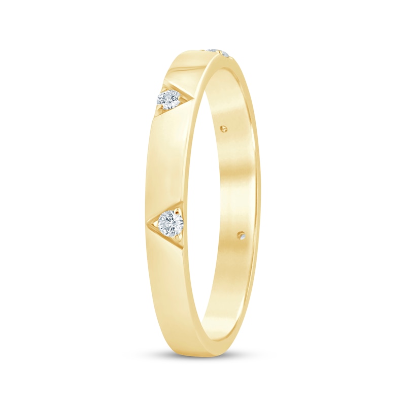 Main Image 2 of Now + Forever Diamond Triangle Anniversary Ring 1/10 ct tw 10K Yellow Gold