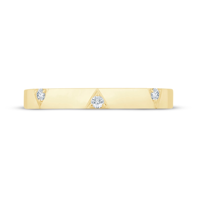 Main Image 3 of Now + Forever Diamond Triangle Anniversary Ring 1/10 ct tw 10K Yellow Gold