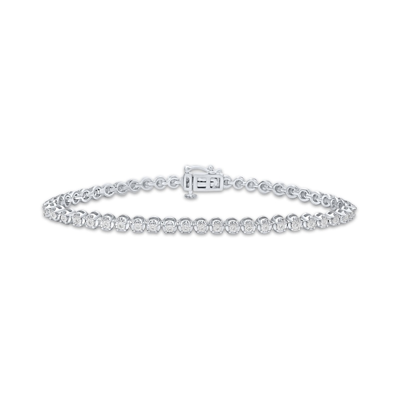 Main Image 1 of Diamond Tennis Bracelet 1/10 ct tw Sterling Silver 7&quot;