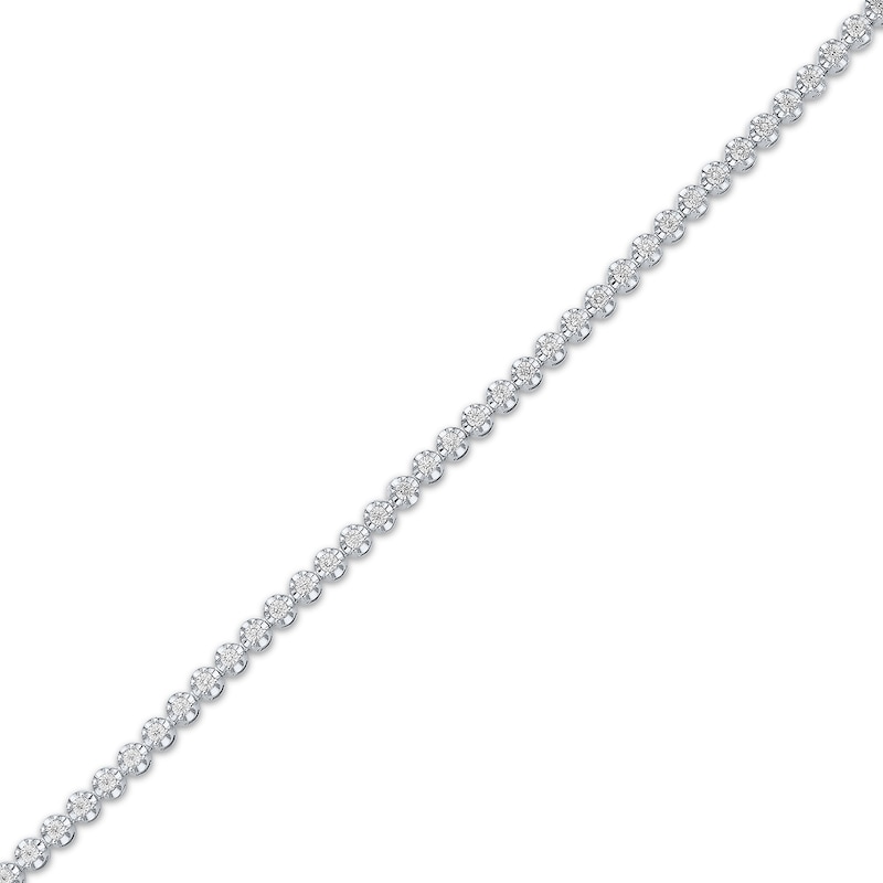Main Image 2 of Diamond Tennis Bracelet 1/10 ct tw Sterling Silver 7&quot;