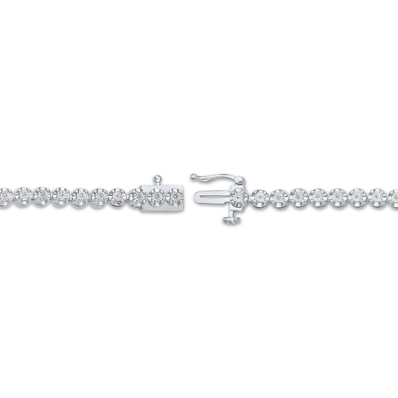 Main Image 3 of Diamond Tennis Bracelet 1/10 ct tw Sterling Silver 7&quot;