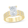 Thumbnail Image 1 of Now + Forever Lab-Grown Diamonds Radiant-Cut Hidden Halo Engagement Ring 3-1/4 ct tw 14K Yellow Gold