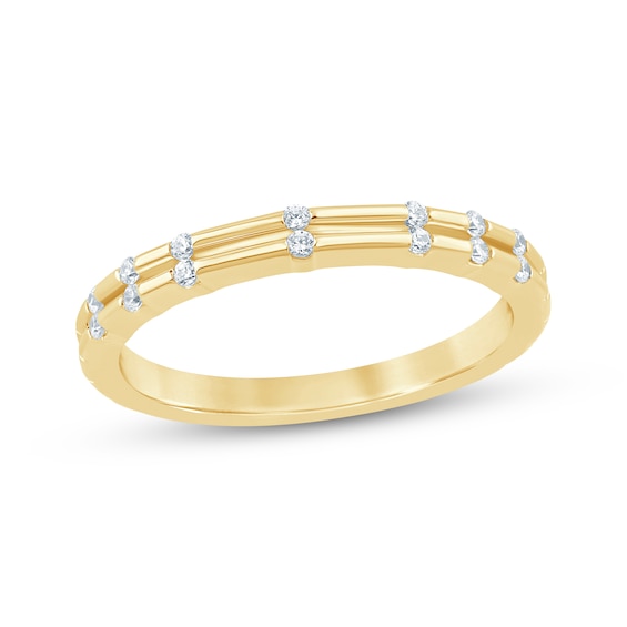Now + Forever Lab-Grown Diamonds Wedding Band 1/10 ct tw 14K Yellow Gold
