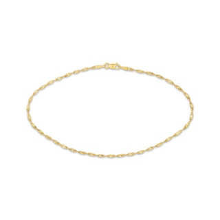 Dorica Chain Anklet Solid 10K Yellow Gold 10"