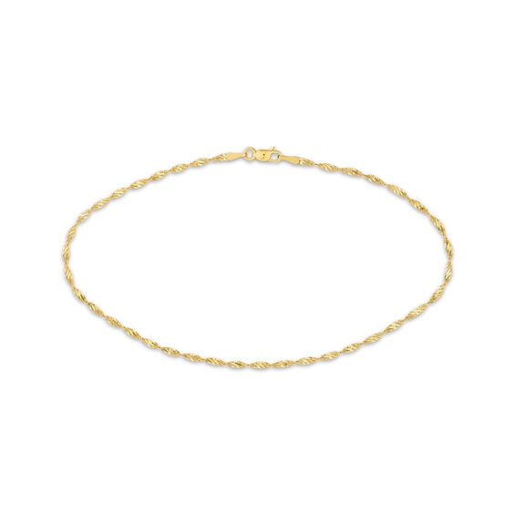 Dorica Chain Anklet Solid 10K Yellow Gold 10"