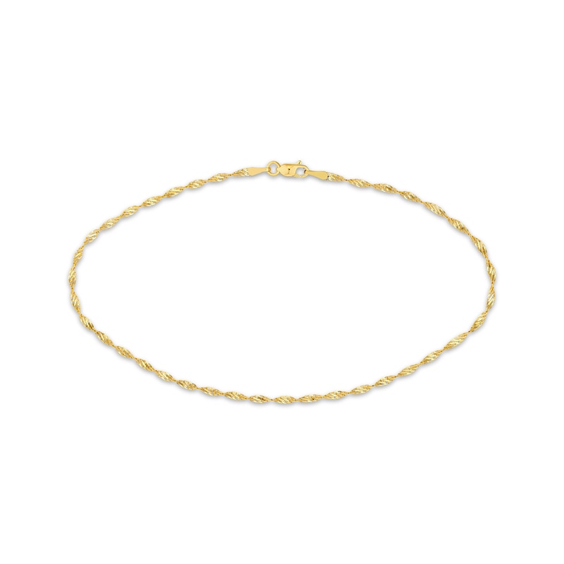 Main Image 1 of Dorica Chain Anklet Solid 10K Yellow Gold 10&quot;
